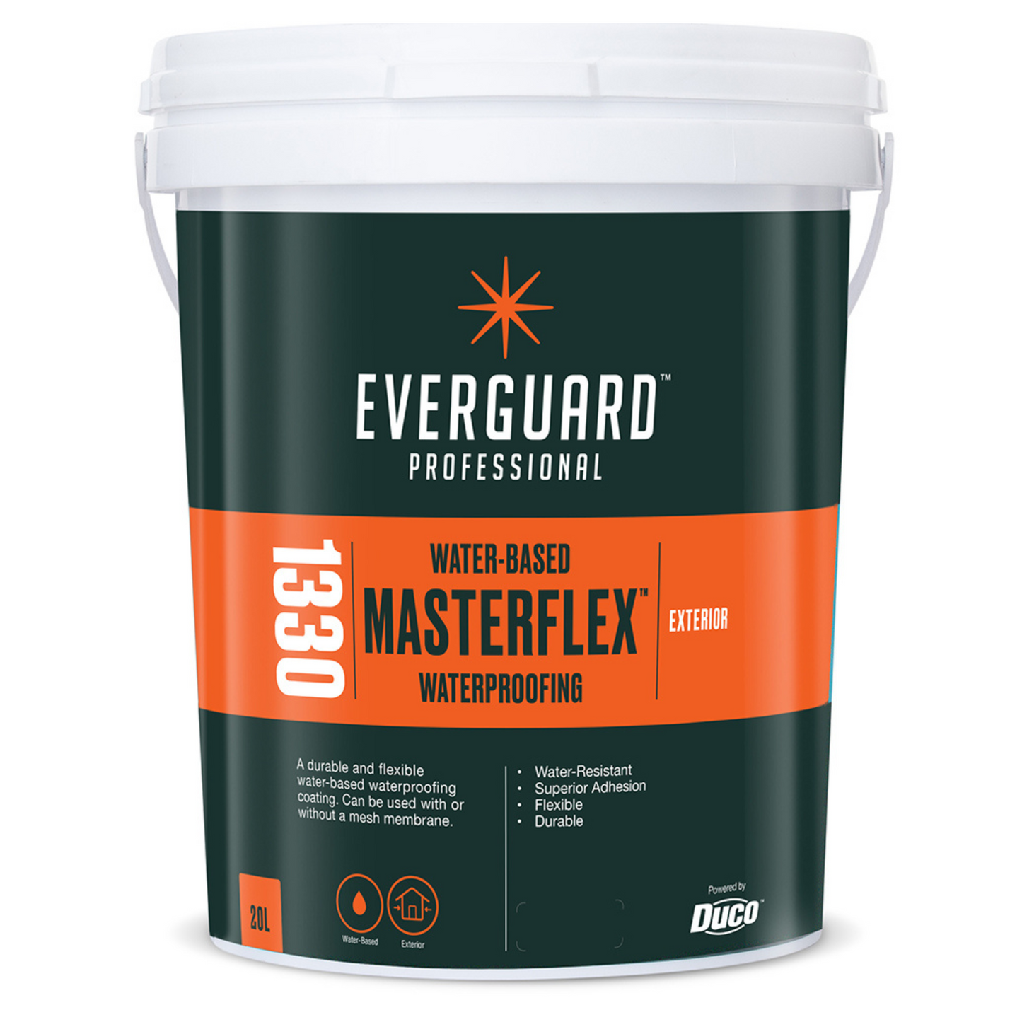 Everguard Water-Based Masterflex Waterproofing 20L Bucket Front