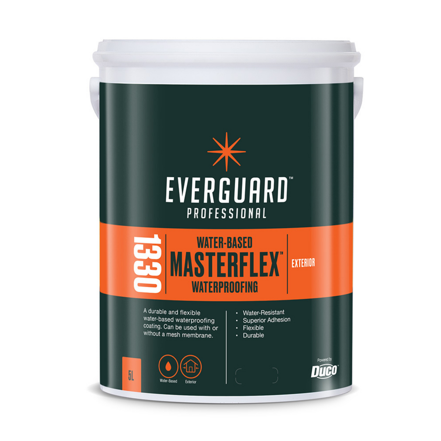 Everguard Water-Based Masterflex Waterproofing 5L Bucket Front