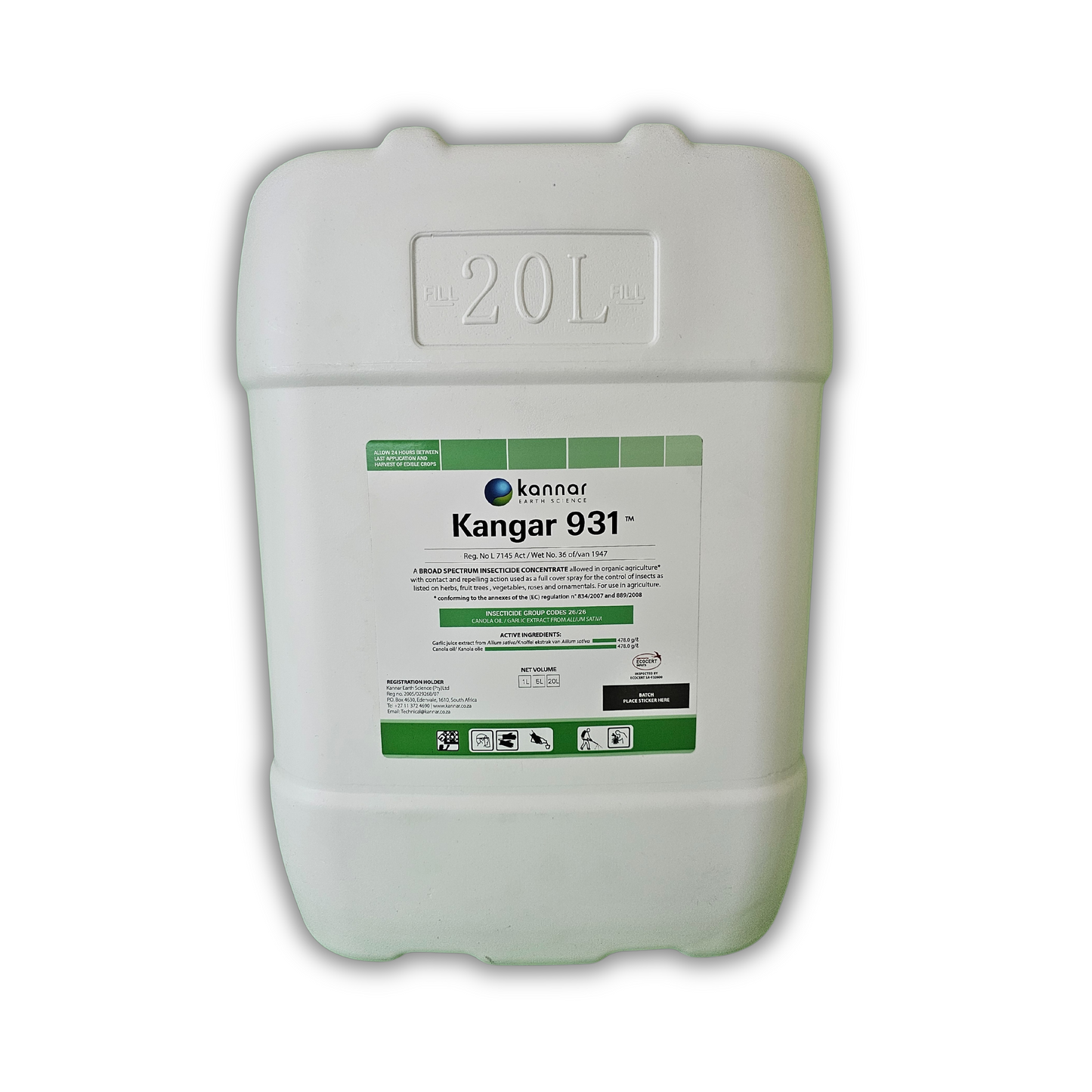 Insecticide Kannar Kangar 931 20L Front