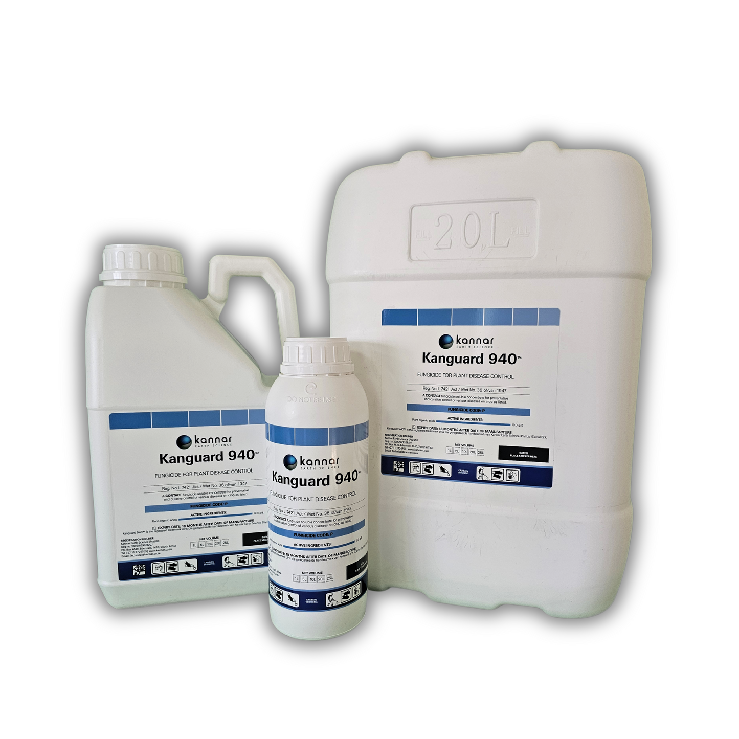 Fungicide Kannar Kanguard 940 Group 1L, 5L and 20L Front