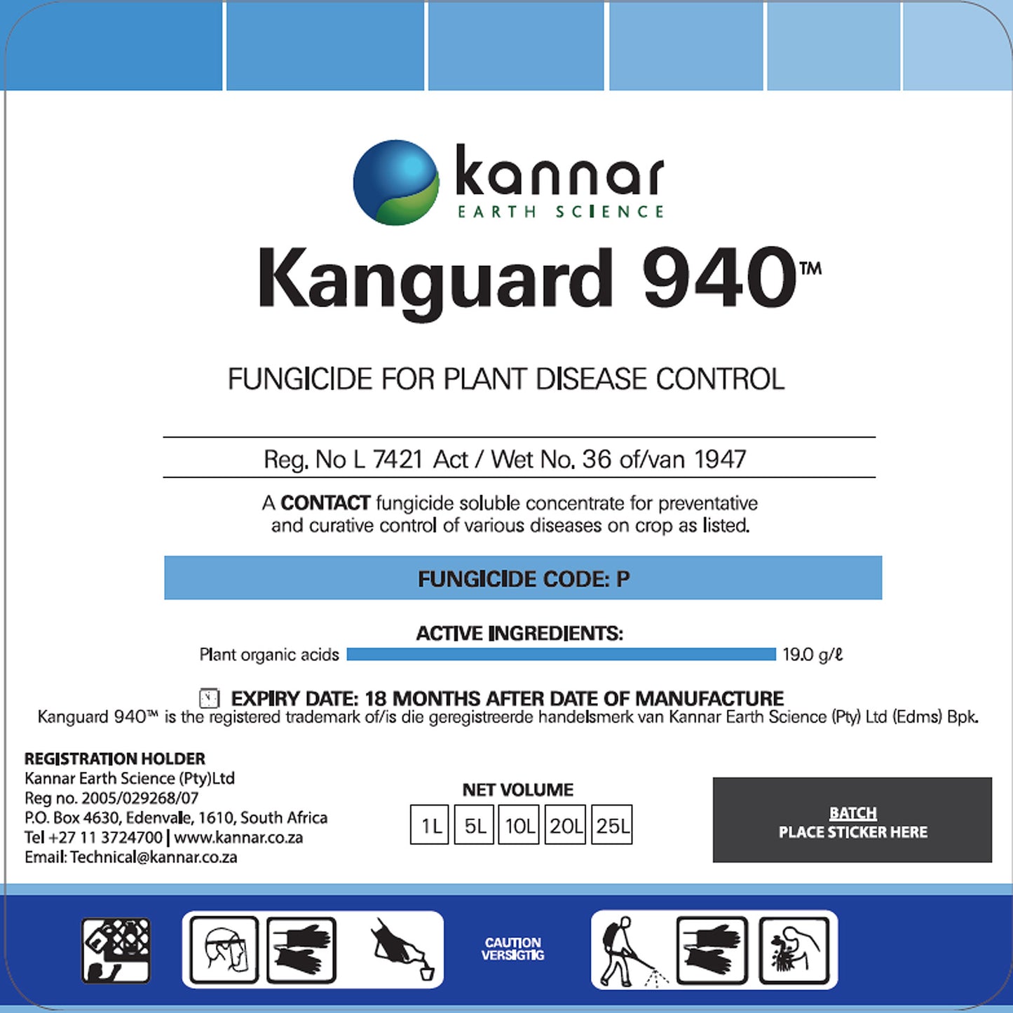 Kannar Kanguard 940 Label Front