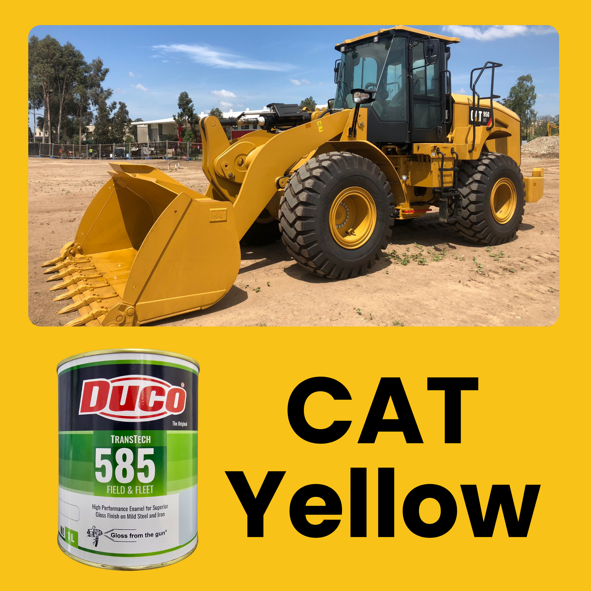 Tractor and Implement Paint, Duco 585 Field & Fleet CAT Yellow