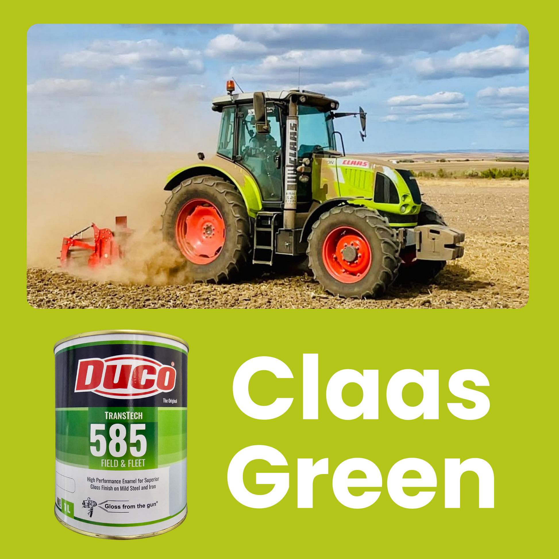 Tractor and Implement Paint, Duco 585 Field & Fleet Claas Green