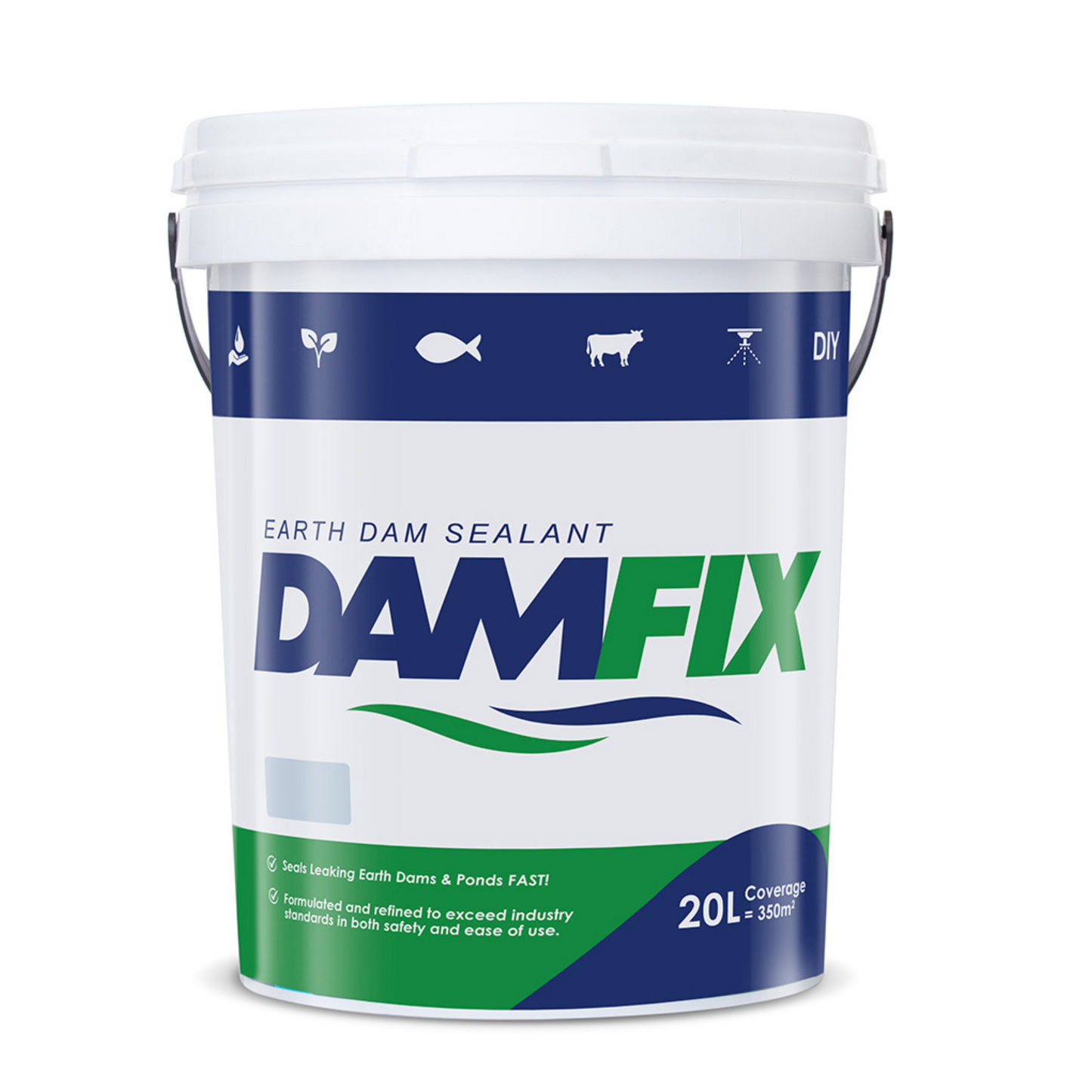 DAMFIX Earth Dam Sealant 20Liter Bucket Front