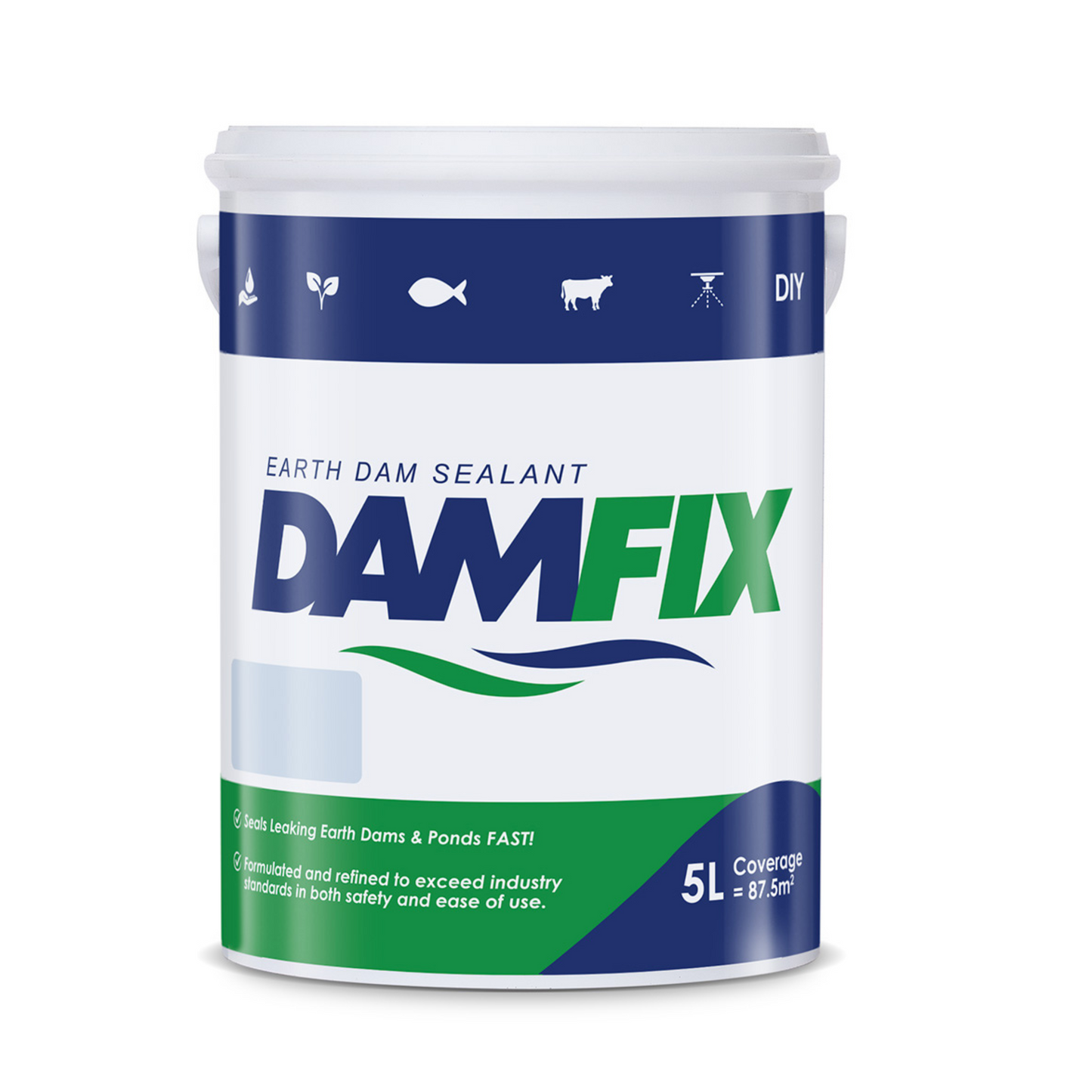 DAMFIX Earth Dam Sealant 5Liter Bucket Front