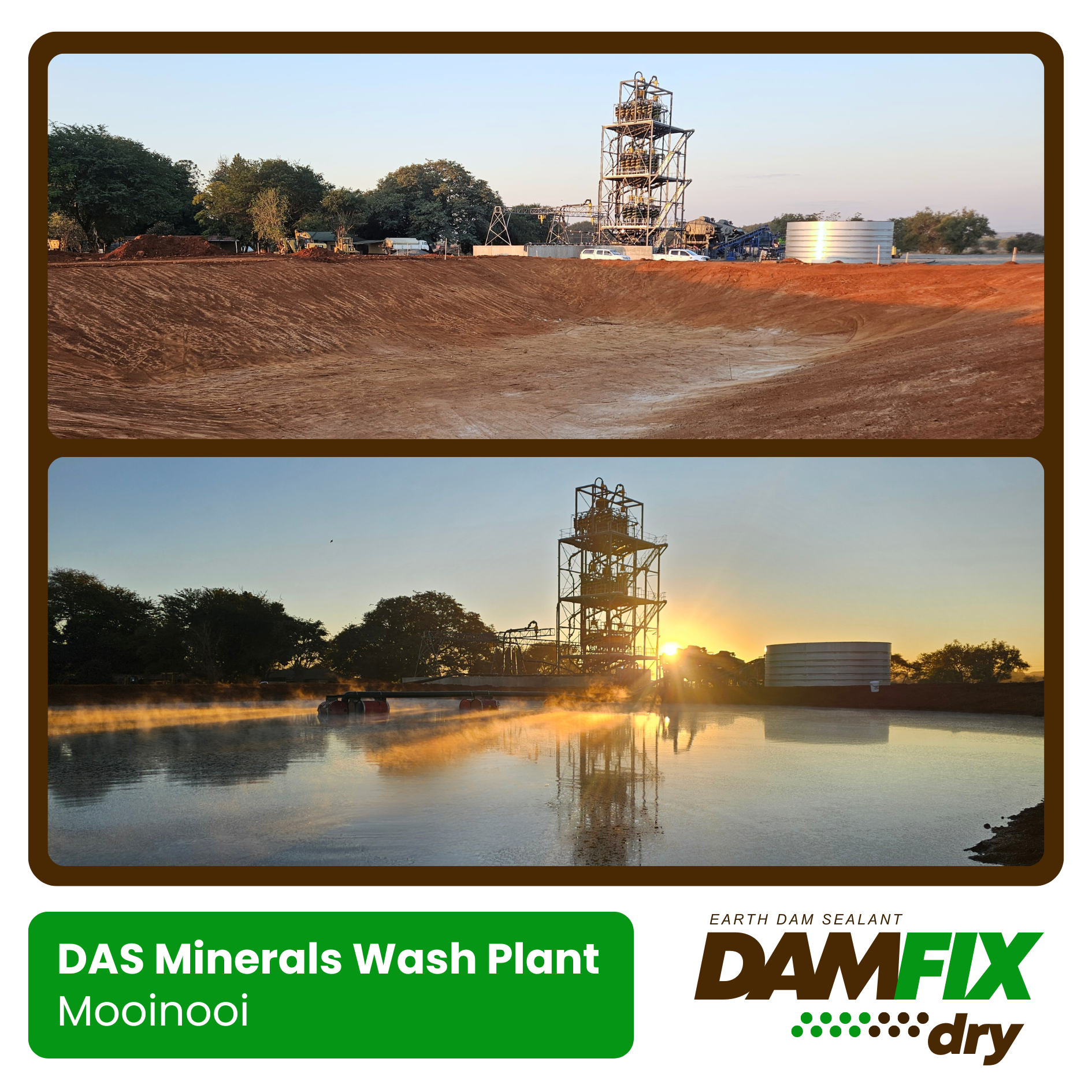 DAMFIX Dry Before and After Wash Plant