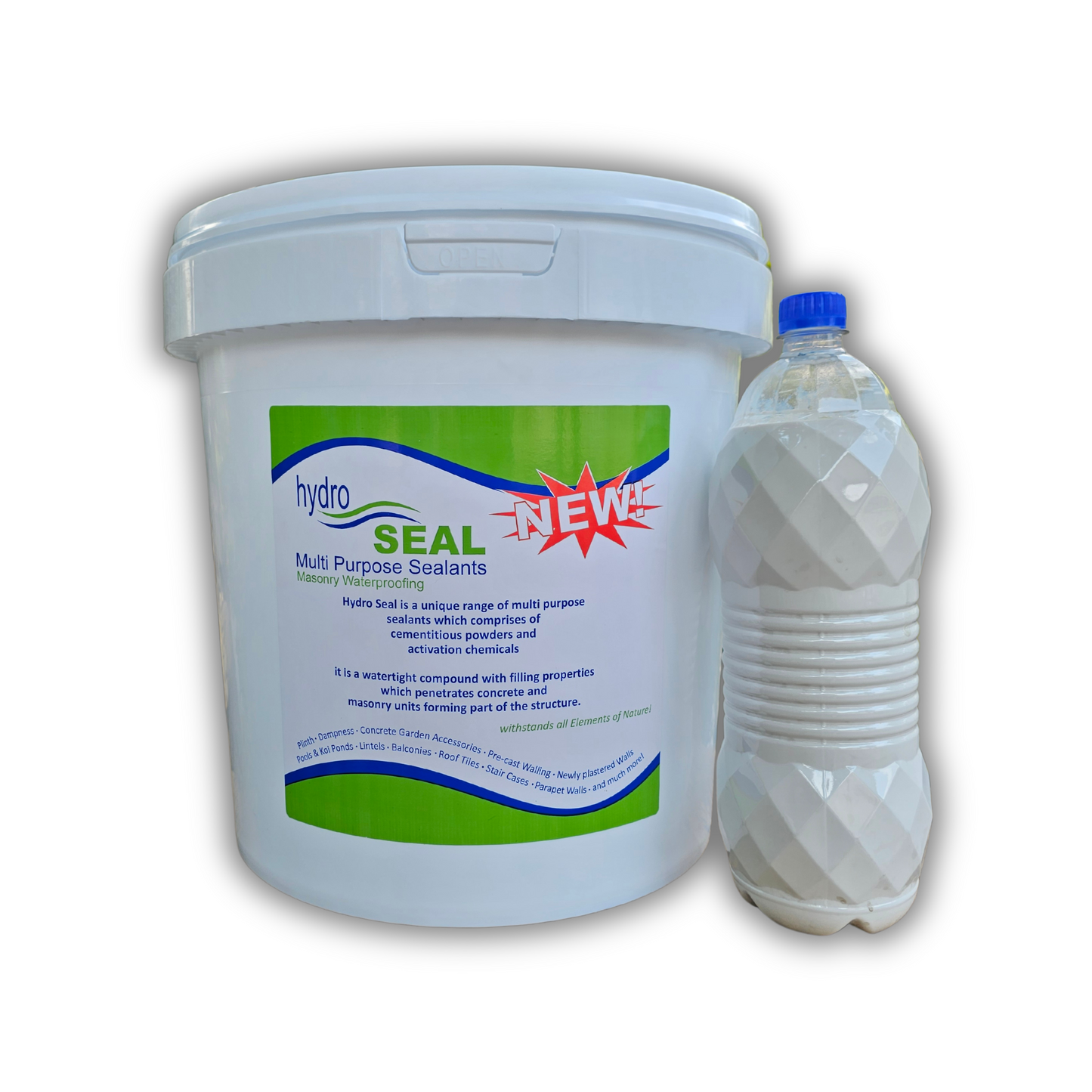 Multi-Purpose Sealants Hydro Sealant 125kg Bucket and Bonding Agent Front