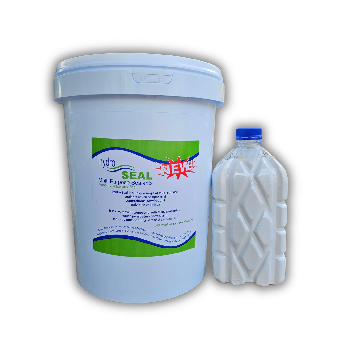 Multi-Purpose Sealants Hydro Sealant 25kg Bucket and Bonding Agent Front