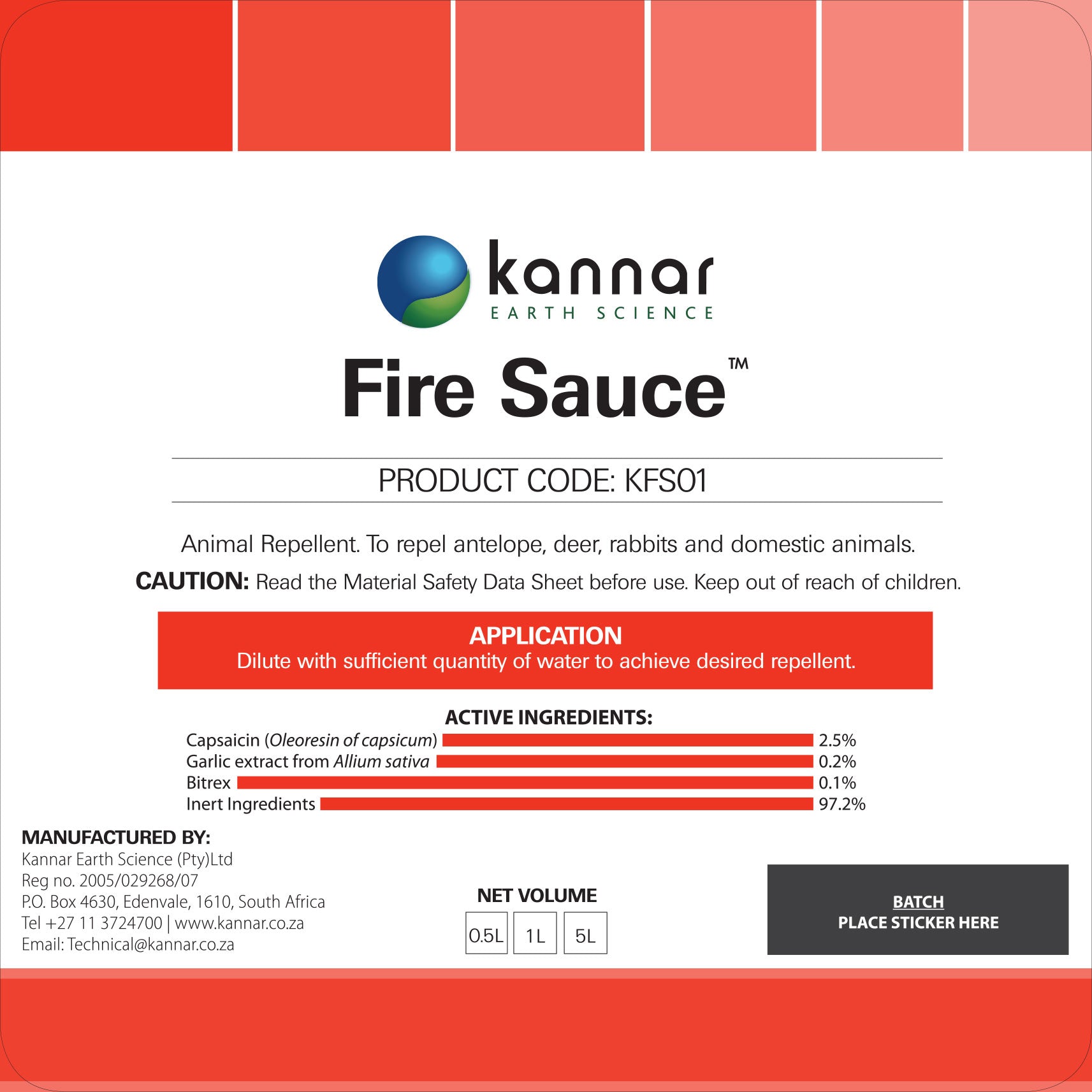 Kannar Fire Sauce Label Front