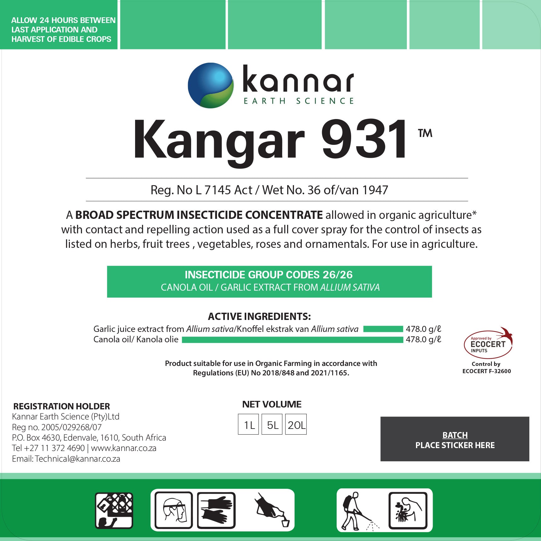 Kannar Kangar 931 Label Front