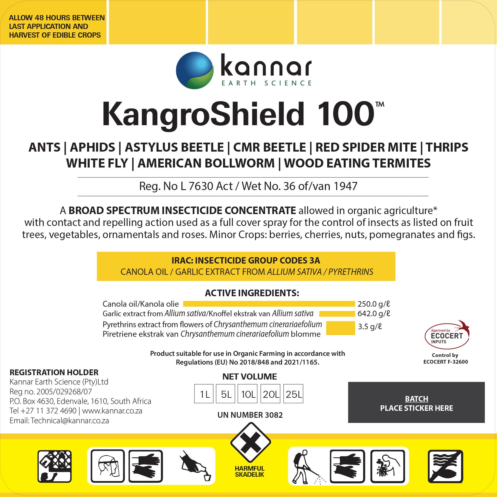 Kannar Kangroshield 100 Label Front